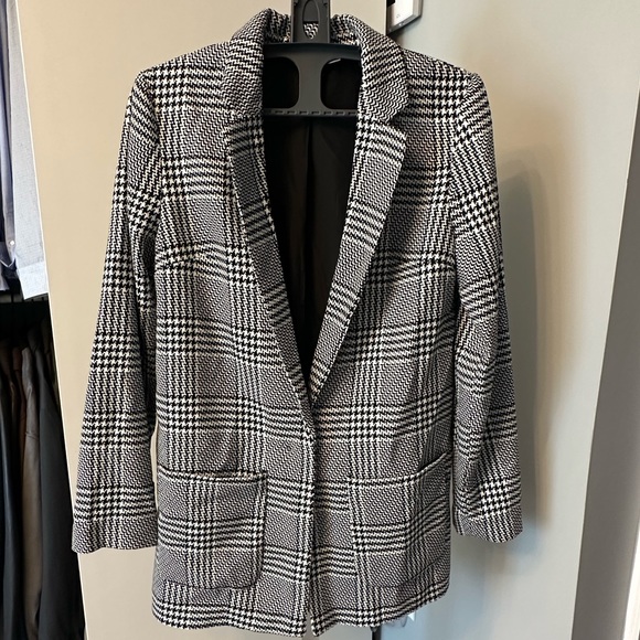 H&M check blazer jacket with pockets - Picture 1 of 3